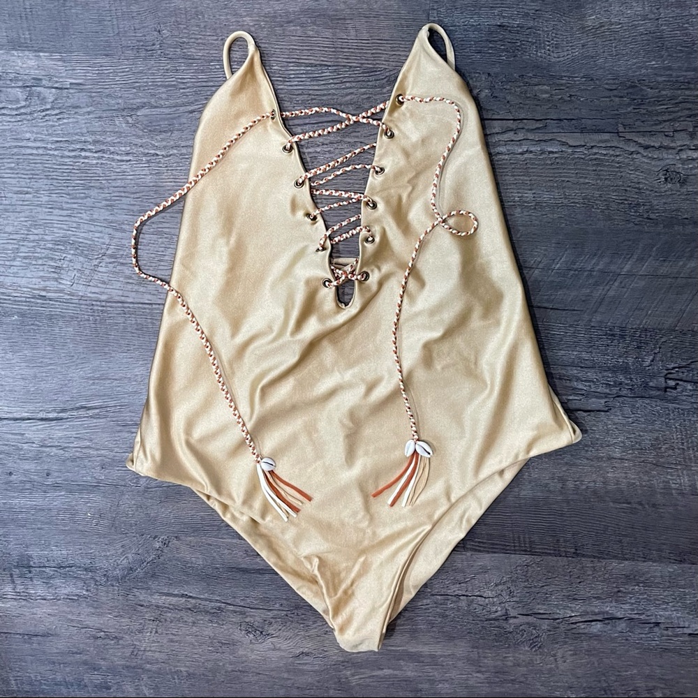 ONE PIECE LACE UP SWIMSUIT